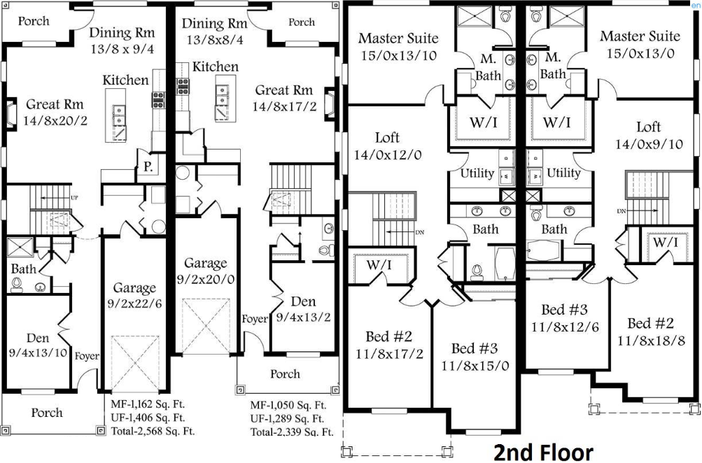 Duplex House Plans Multi Family Living At Its Best DFD House Plans Blog