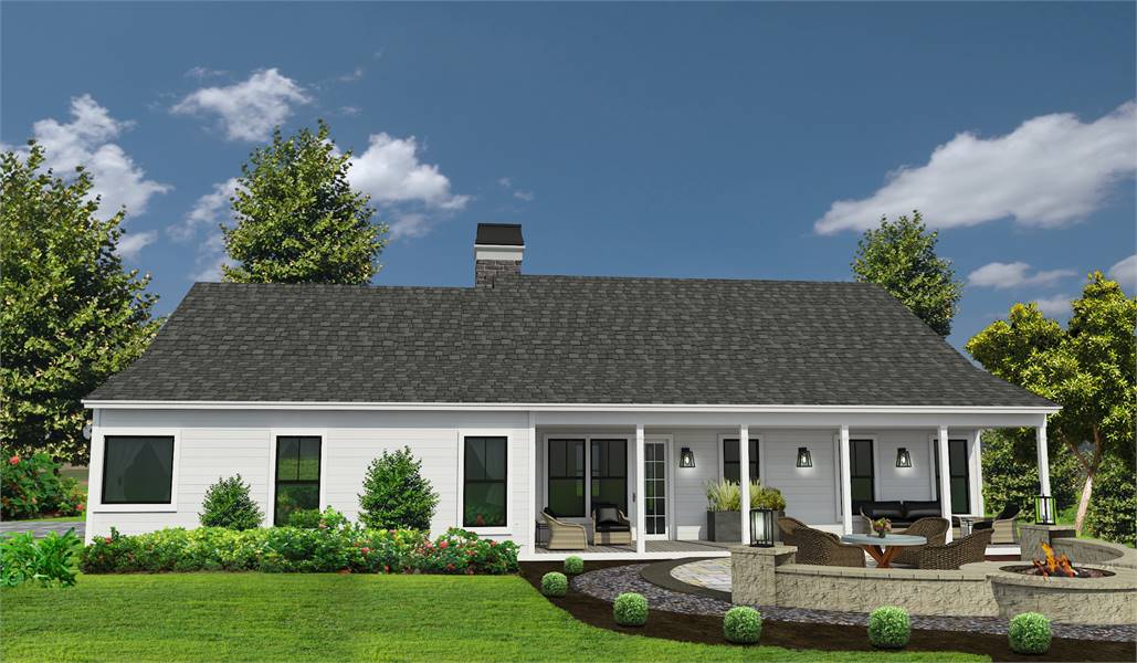 Southern Style Ranch from Customer Preferred House Plans - Rear Elevation