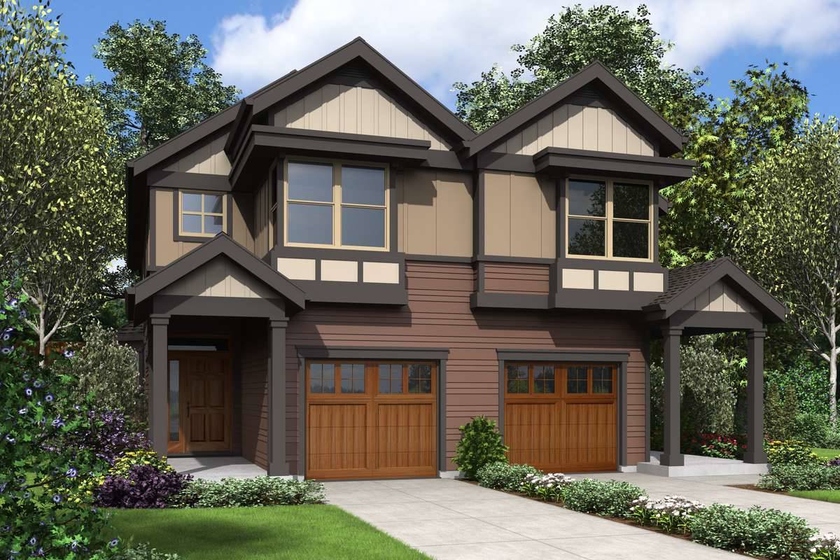 a side-by-side Craftsman duplex