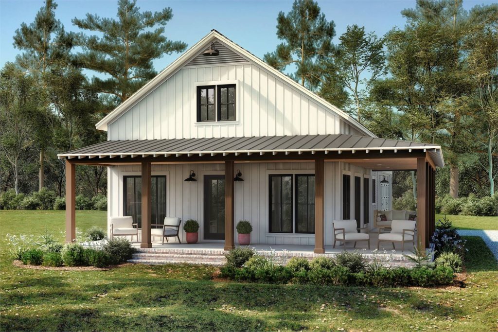 a small barndominium-style modern farmhouse