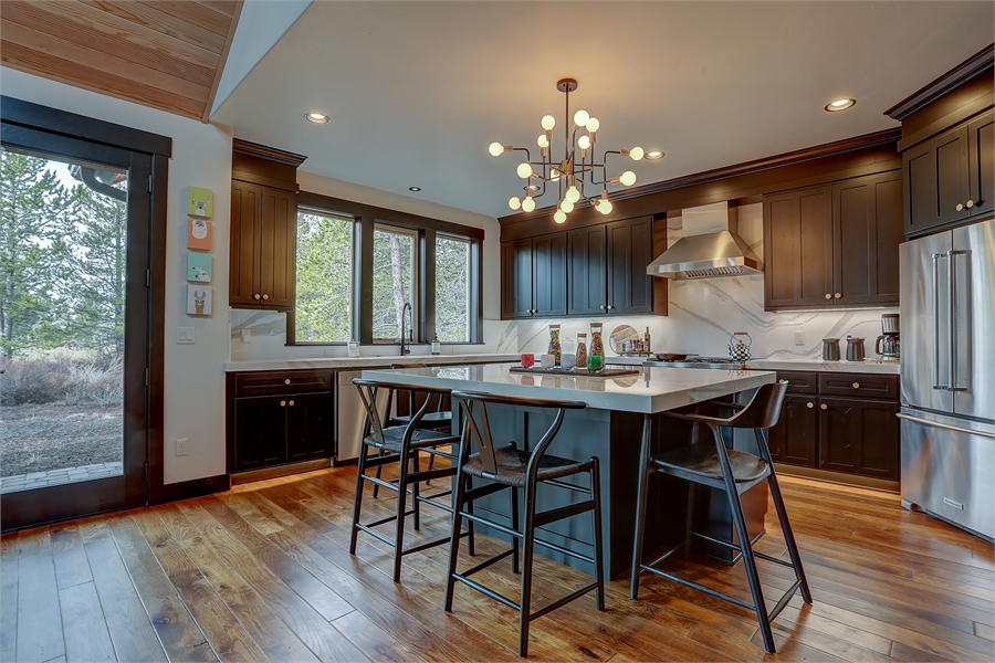 kitchen in a beautiful mountain home