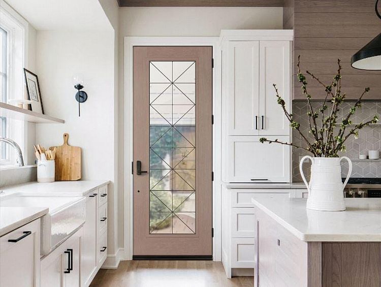 A Full-Lite Door with Trendy Transitional Glass