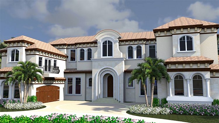 A Mediterranean Mansion with 8,931 Square Feet, Six Bedroom Suites, and Tons of Outdoor Space