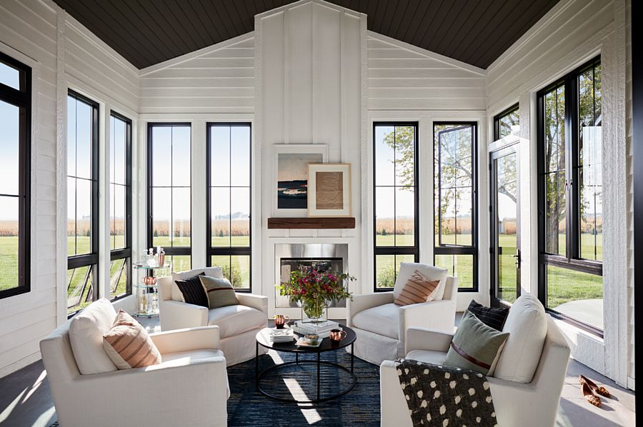 A Four-Season Room with Beautiful Fiberglass Windows on Three Sides