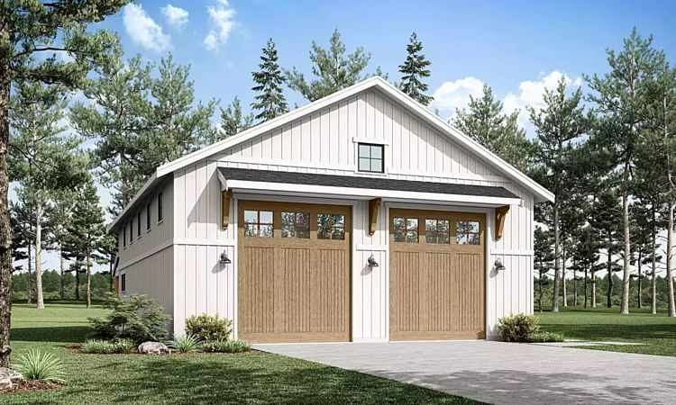 An Oversized Garage with 14' Bays and a 725-Square-Foot Apartment in Back