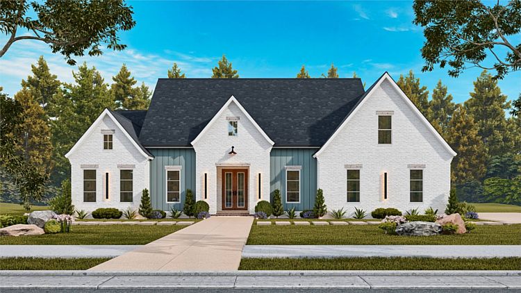 A Spacious Modern Farmhouse with Three Bedroom Suites and Fancy Vaulted Ceilings