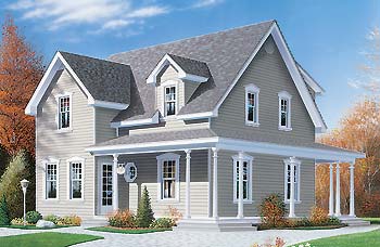 Cape Cod House Plan with 3 Bedrooms and 2.5 Baths - Plan 9697